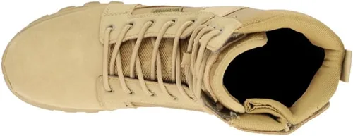 Vista 4 de Bates Zapatos de seguridad para el trabajo impermeables con cremallera media de 8 pulgadas para hombre, estilo casual, color beige