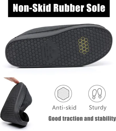 Vista 5 de Git-up - Pantuflas de mujer, para diabéticos, artritis, edema, espuma viscoelástica, puntera cerrada, zapatos para la futura mamá.