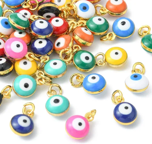 Vista 17 de DanLingJewelry Dijes esmaltados de formas surtidas para hacer pulseras, collares, joyas, Metal