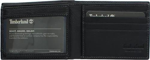 Vista 4 de Timberland Billetera de seguridad para hombre Wellington de cuero RFID plegable