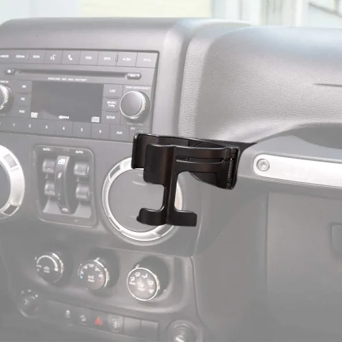 Vista 3 de Hooke Road - Soporte multifunción para teléfono y bebidas, soporte organizador para atornillar para Jeep Wrangler JK Rubicon Sahara Sport 2/4