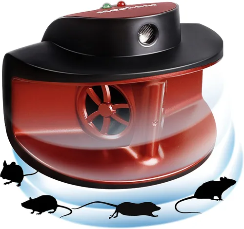 Vista 3 de Meekear Repelente ultrasónico de ratones, 4 en 1, repelente eléctrico de plagas de roedores, ardilla, roedor, dispositivo disuasorio de ratón humano