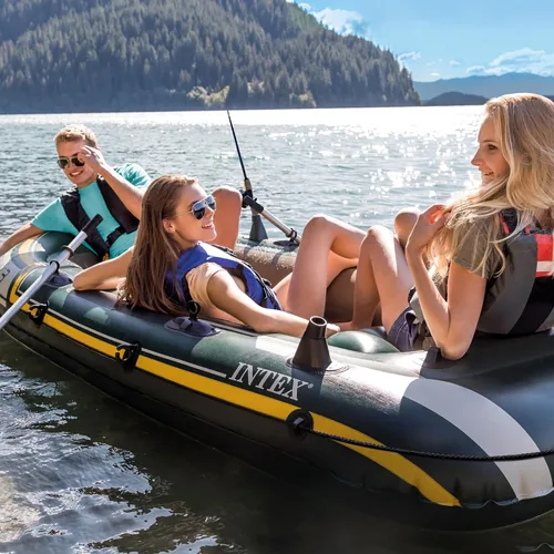 Vista 9 de INTEX 66332EP Seahawk 2 Juego de Bote Inflable: incluye remos de aluminio de lujo de 48 pulgadas y bomba de alto rendimiento, PVC superfuerte