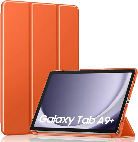 Vista 67 de MoKo para Galaxy Tab A9 Plus/A9+ Funda de 11 pulgadas 2023, funda de PC delgada con soporte y parte trasera translúcida para Galaxy Tab A9 Plus