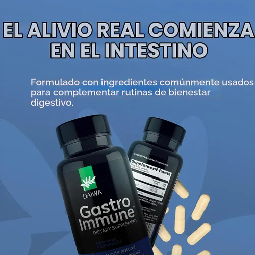 Vista 6 de Daiwa GastroImmune Suplemento de salud intestinal e inmunidad, 60 cápsulas