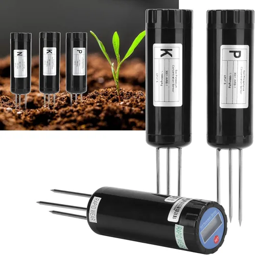 Vista 6 de Medidor de sensor de suelo, sensor de medidor NPK, probador de suelo, detector inteligente de fertilizantes de nutrientes, probador de suelo, kit