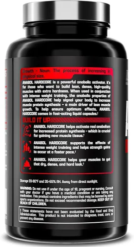 Vista 2 de Nutrex Research Anabol Hardcore Activador anabólico, constructor muscular y agente de endurecimiento, 60 pastillas
