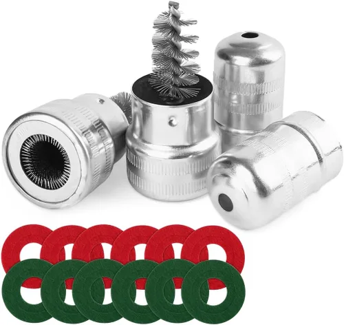 Vista 8 de 12 piezas de terminal de batería anticorrosión arandelas protectoras de fibra y 2 cepillos de limpieza, accesorios automotrices universales