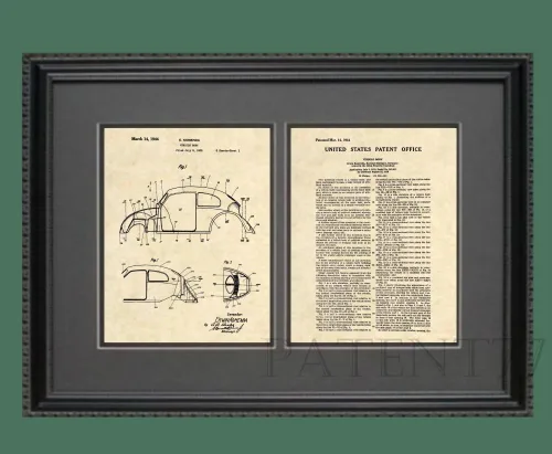 Vista 3 de Patente Prints – Volkswagen Beetle – VW Beetle Póster de Patentes (8.5 x 11") – 52