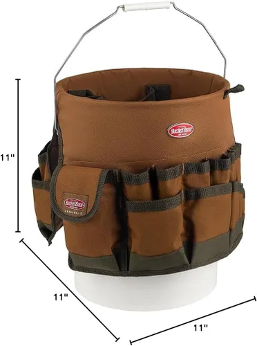 Vista 18 de Bucket Boss The Bucketeer 10030 - Organizador de herramientas de cubo en color marrón