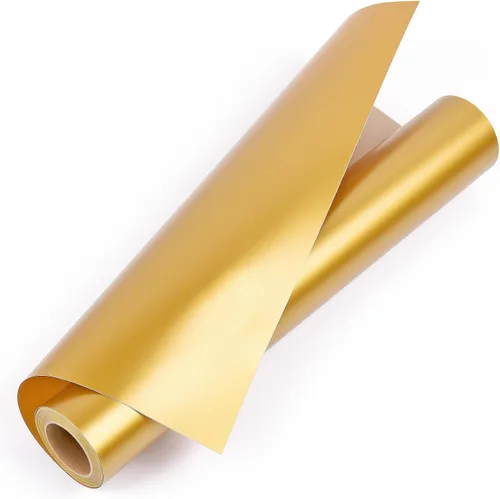 Vista 8 de Prime Vinyl Vinilo permanente, vinilo dorado cepillado compatible con máquina de corte, rollo adhesivo metálico de 12 pulgadas x 10 pies para tazas