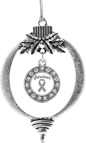 Vista 531 de Inspired Silver - Adorno de cromosoma 21 con dije de círculo de plata con joyas de circonita cúbica