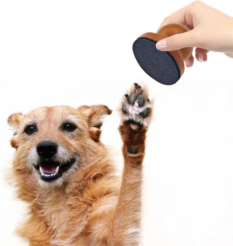 Vista 7 de Arvintas Lima de uñas para perro con 4 piezas de papel de lija reemplazable, almohadilla para arañazos de perro para uñas, limado de uñas sin estrés