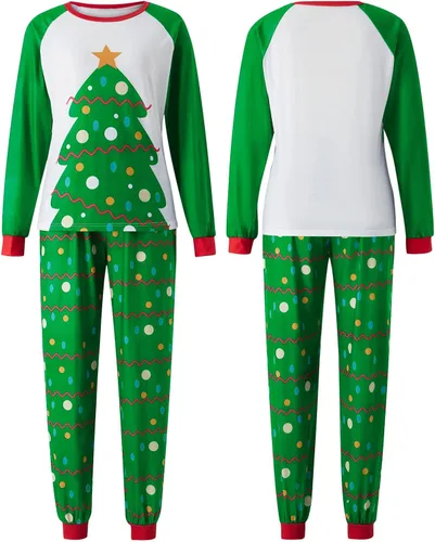 Vista 4 de Pijamas de Navidad para la familia conjunto de pijamas de Navidad familiares a juego pijamas de Navidad pijamas familiares