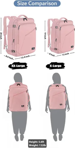 Vista 39 de MATEIN - Mochila de viaje extragrande de 10.56 galones, mochila de viaje ampliable apta para aerolíneas, para viajeros de fin de semana, hombres