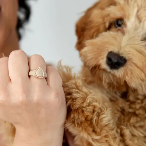 Vista 8 de Rinfit Anillos de silicona para mujer, anillos de compromiso o promesa para ella, alianzas de boda de silicona para mujer, pera de silicona