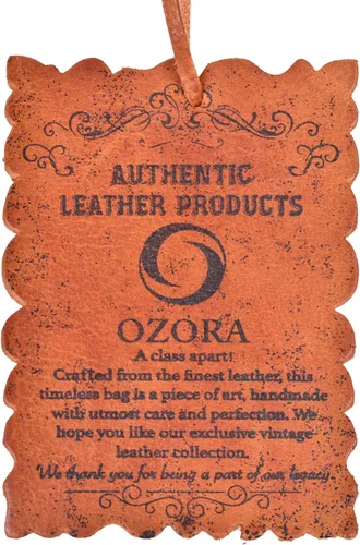 Vista 7 de Pequeño bolso cruzado de cuero genuino de aspecto vintage para mujer