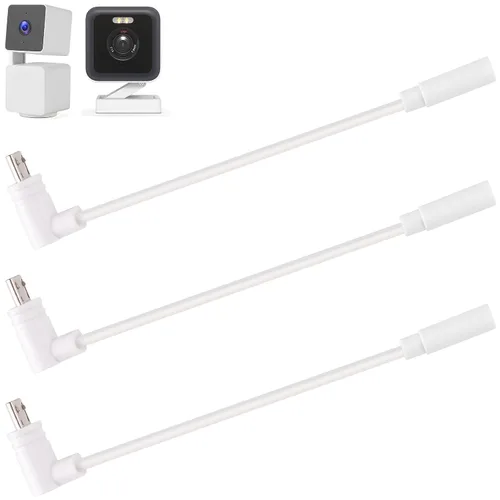 Vista 7 de Uogw Paquete de 2 cables de extensión compatibles con Wyze Cam Pan v3 y Wyze Cam v3 Pro, cable extensor macho a hembra de 5 pulgadas para cámara