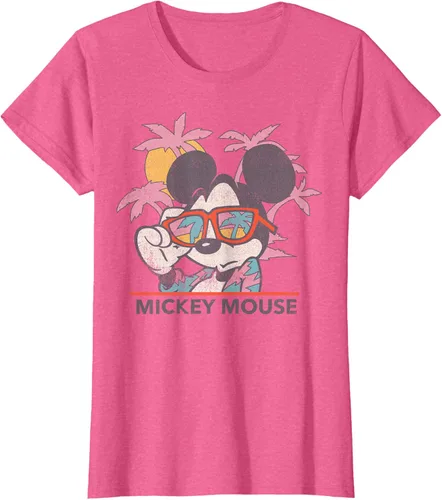 Vista 44 de Disney Mickey and Friends Mickey Mouse Tropical Retrato Camiseta S Negro