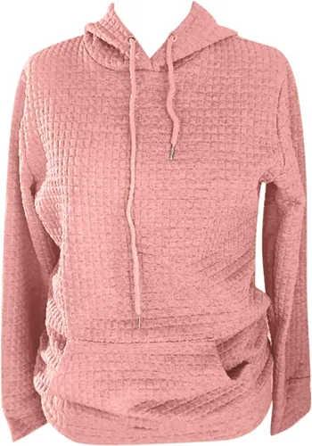 Vista 45 de SHAOBGE Sudaderas con capucha de gran tamaño para mujer, sudaderas con capucha para entrenamiento, suéteres casuales y cómodos trajes de moda