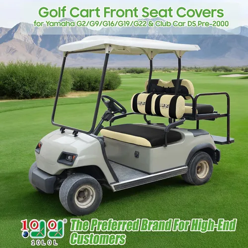 Vista 2 de 10L0L Fundas para Asientos Delanteros y Traseros de Carrito de Golf, Juego Completo para G2 G8 G9 G11 G14 G16 G19 G20 G21 G22 y Club Car DS