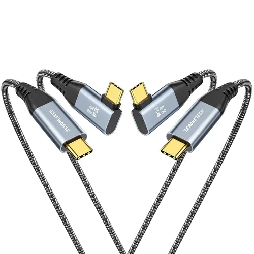 Vista 30 de ZeroneTeck Cable USB C de 6 pulgadas 0.5 pies, Transferencia de Datos de Alta Velocidad 20Gbps Corto, Cable USB C 3.2 Gen 2×2 100W PD de Carga