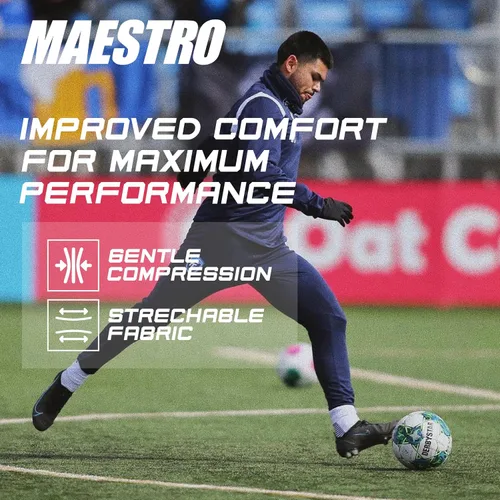 Vista 15 de Maestro - Calcetines de agarre de fútbol para hombres y mujeres con almohadillas antideslizantes, ideales para fútbol, baloncesto y deportes