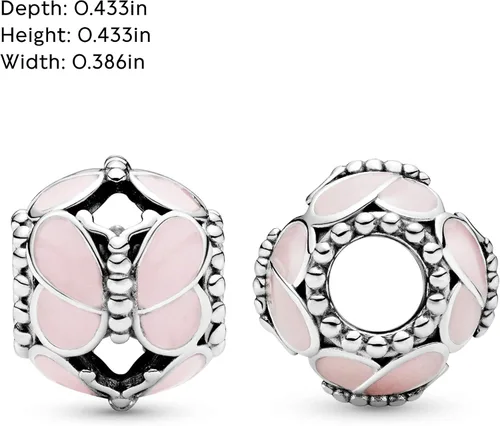 Vista 5 de PANDORA Joyería de mariposa rosa de plata de ley Metal Esmalte no aplica