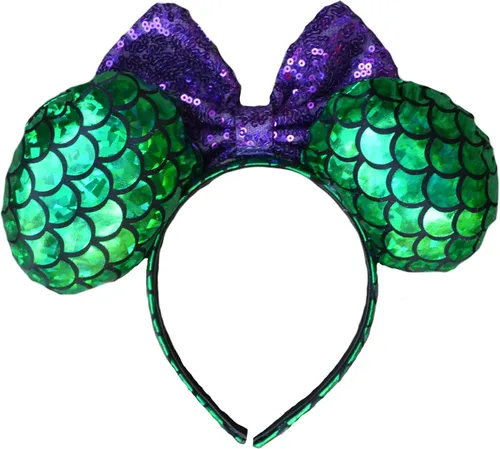 Vista 2 de Diadema de lazo inspirada en la princesa, orejas de ratón, fiesta de princesa, talla única