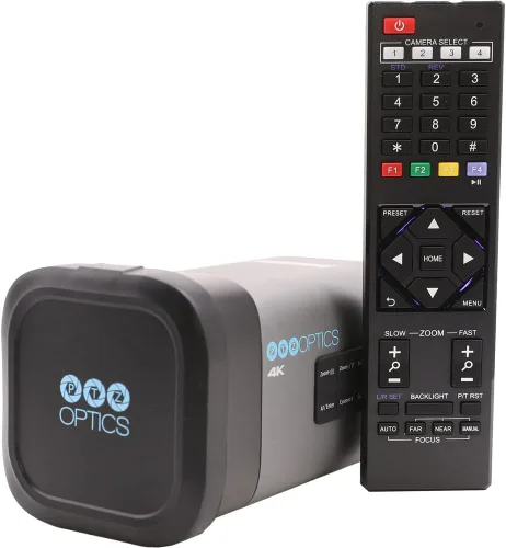 Vista 5 de PTZOptics Cámara Studio 4K (gris) Zoom óptico de 12x Video UHD60 Cámara de transmisión controlada por IP para transmisión y eventos + trípode