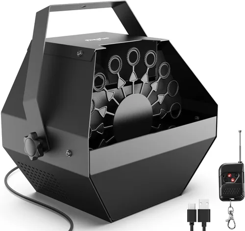 Vista 11 de Theefun Máquina de burbujas 750ML Control manual Metal Bubble Soplador Enchufe negro