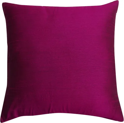 Vista 2 de S4Sassy Decor - Funda de almohada hecha a mano con cuentas de color magenta, funda de cojín cuadrada de 18 x 18 pulgadas
