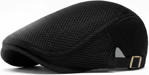 Vista 18 de Sombrero de malla para hombre, transpirable, para verano, boina, Gatsby, hiedra, gorra de conducción, gorra de golf ajustable