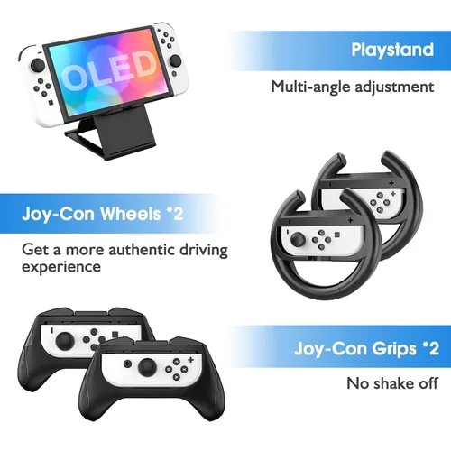 Vista 7 de 27 in 1 Switch OLED Accessories Bundle for Switch OLED Model Upgraded 2023, OLED Carrying Storage Case, Dockable OLED Protective Case, OLED Screen