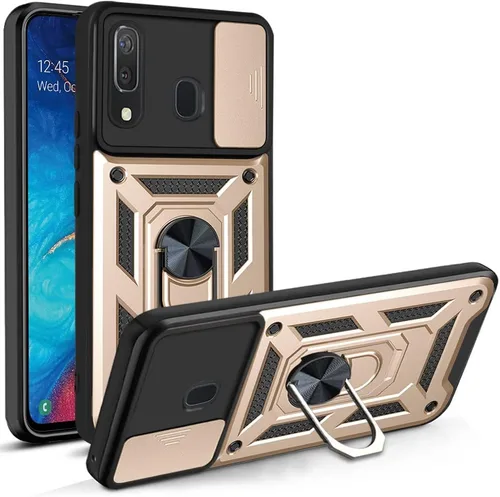 Vista 234 de Compatible con Tecno Pova Neo 2 Bracket Shell, con cubierta deslizante para lente de cámara compatible con Tecno Pova Neo 2 LG6n Case Negro