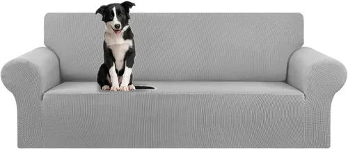 Vista 16 de KEKUOU Funda elástica para sofá biplaza, funda de sofá para sofá de 2 cojines (55-78 pulgadas), protector de muebles con parte inferior elástica