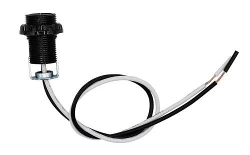 Vista 3 de Creative Hobbies® Candelabro E12 con cables de 12 pulgadas, rosca externa, soporte de montaje, anillo de acabado y sin llave Paquete de 4