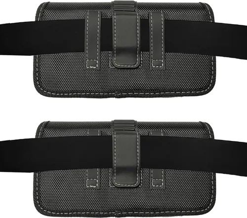 Vista 3 de Funda de nailon para teléfono celular para Alcatel Insight, Verso, Raven, Tetra, LG Aristo2/3, Galaxy S10e, iPhone SE (2020/2022) - Funda horizontal