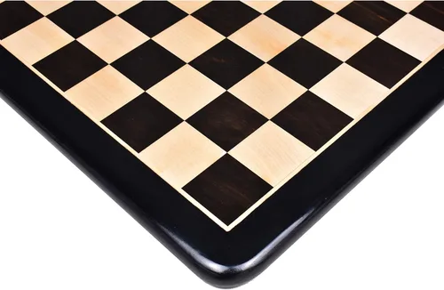 Vista 6 de RoyalChessMall - Tablero de ajedrez grande de madera maciza con incrustaciones de 17 pulgadas - Cuadrado de 1.772 in