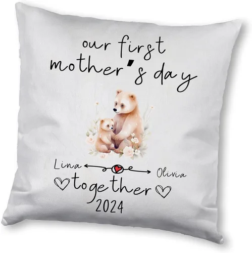 Vista 18 de Mother's Day Bear, Personalised Pillow Case Decor for Home, Present for Mom, Grandmother, for Her