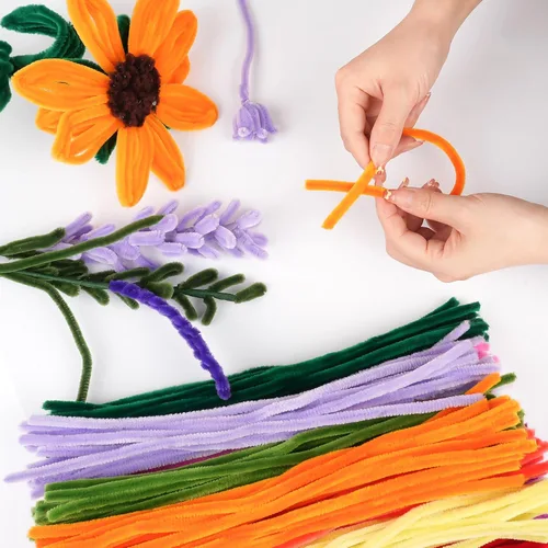 Vista 4 de 300 PCS Pipe Cleaners, Multi-Color Pipe Cleaners Craft, 12 inch x 6 mm