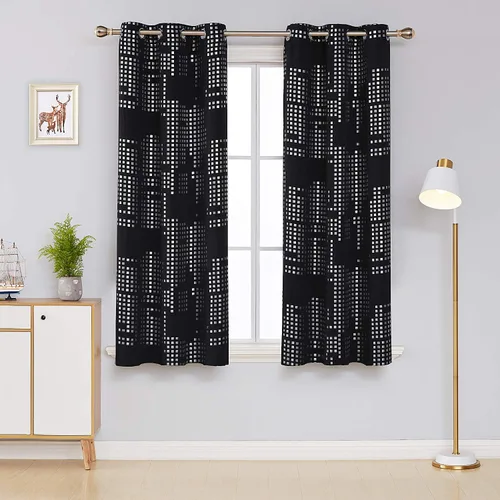 Vista 20 de Deconovo - Cortinas opacas para oscurecer la habitación, con aislamiento térmico, cortinas con ojales Rosa