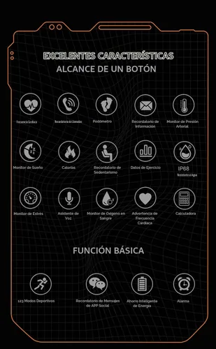 Vista 3 de Gravity C20 Pro - Reloj inteligente resistente de 1.83 pulgadas, resistente al agua IP68, llamada Bluetooth, voz AI, más de 100 modos deportivos