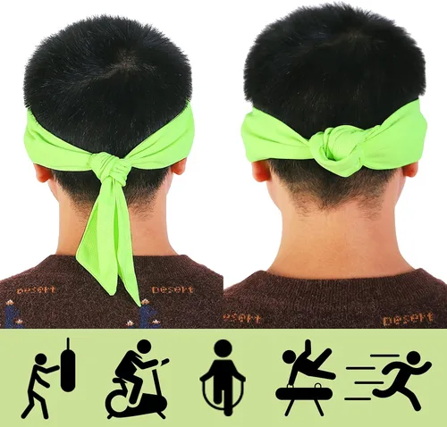 Vista 7 de Diademas de entrenamiento para mujeres y hombres, antideslizantes, diademas deportivas, bandas elásticas para el cabello, para yoga, correr