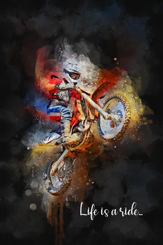 Vista 9 de Awesometik Arte de acuarela personalizado para motocicleta con fondo oscuro, retrato de bicicleta en acuarela, regalo para entusiastas