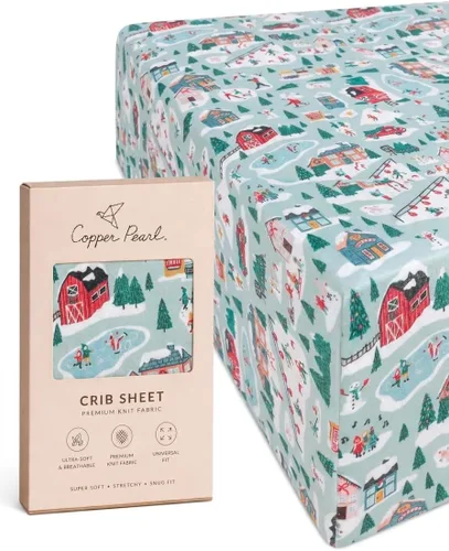 Vista 79 de Copper Pearl: Sábanas de punto prémium para cuna de bebé para niños y niñas, transpirables y suaves, sábanas ajustables para colchones estándar