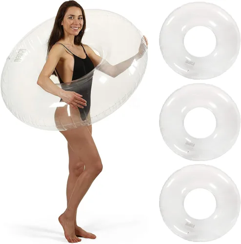 Vista 12 de Loteli Flotador de natación – Anillo de natación inflable minimalista estético Accesorio clásico para fiesta, sesión de fotos, diversión