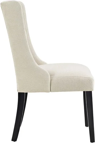 Vista 3 de Modway Baronet - Silla Parsons moderna tapizada de tela tapizada para cocina y comedor, color beige