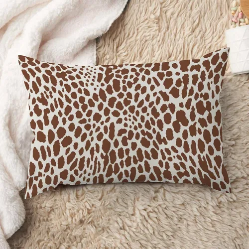 Vista 33 de ArogGeld Funda de cojín lumbar con estampado de leopardo y guepardo negro, funda de almohada para sofá, con manchas de animales marrones y negros