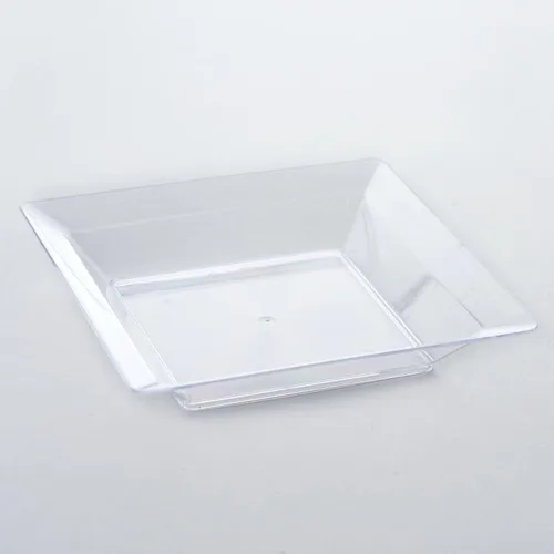 Vista 5 de Efavormart - Paquete de 60 platos cuadrados de plástico transparente de 4 pulgadas, platos de postre desechables